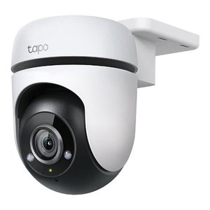 Caméra de surveillance vidéo TC40 Pan & Tilt Blanc & Noir 1080p Full HD WiFi Extérieur Capteur CMOS Cloud Suivi IA IP65 - Product Image 1