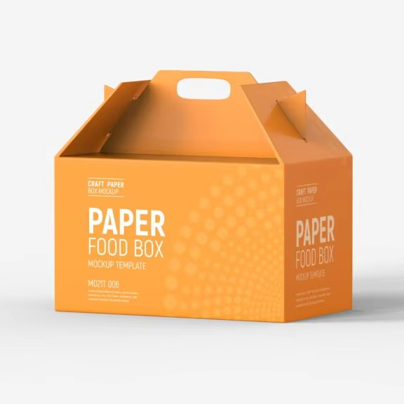 Custom Kraft Paper Rigid Packaging Box with Handle for Electronics Embossing & UV Coating Eco-Friendly Recycled Materials