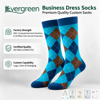 Premium Atmungsaktive Herren Formelle Crew-Socken mit Mehreren Jacquard-Designs, Geschäftskleidungs-Socken Geeignet