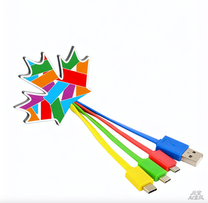 Porte-clés en PVC en forme d'avocat, câble de charge USB 3 en 1, 4 en 1, nouveauté, forme de fruit, USB portable <span class=keywords><strong>type</strong></span> C, micro, tout-en-un, cadeau - Product Image 5