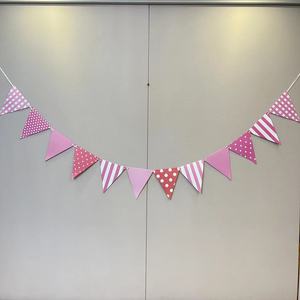 Triangle drapeaux bruant papier <span class=keywords><strong>fanion</strong></span> bannière 12 pièces papier de soie glands <span class=keywords><strong>guirlande</strong></span> pour mariage bébé douche fête des pères Diwali - Product Image 6