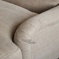 Canapé et fauteuil de style français moderne en tissu durable, meubles de salon en bois pour la maison, les hôtels et les chambres à coucher