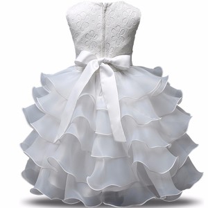 Robe de demoiselle d'honneur formelle pour filles de 3 à 8 ans, robes florales pour bébés filles, Vestidos, 9 couleurs, vêtements de fête de mariage, vêtements d'anniversaire pour enfants - Product Image 3