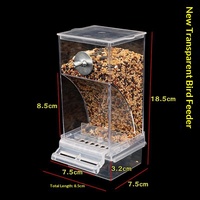 Distributeur de nourriture pour perroquets anti-déversement et anti-éclaboussures, mangeoire automatique avec trémie externe, mangeoire rectangulaire en plastique pour oiseaux, fournitures pour oiseaux de compagnie