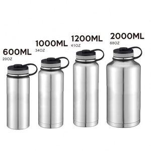 32oz Wide Mouth Stainless Steel Insulated Water <b>Bottle</b> with Handle, Leakproof Vacuum Thermos <b>Flask</b> - Product Image 5
