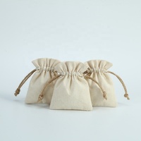 Pochette en coton et lin avec logo personnalisé, pour bougies et savons, sac à cordon écologique, cadeau