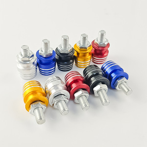 Vis de fixation de plaque d'immatriculation en aluminium Qiangye – Pièces de modification universelles – Noir, Rouge, Bleu, Or, Argent – Style poignée pour moto et véhicule électrique - Product Image 1