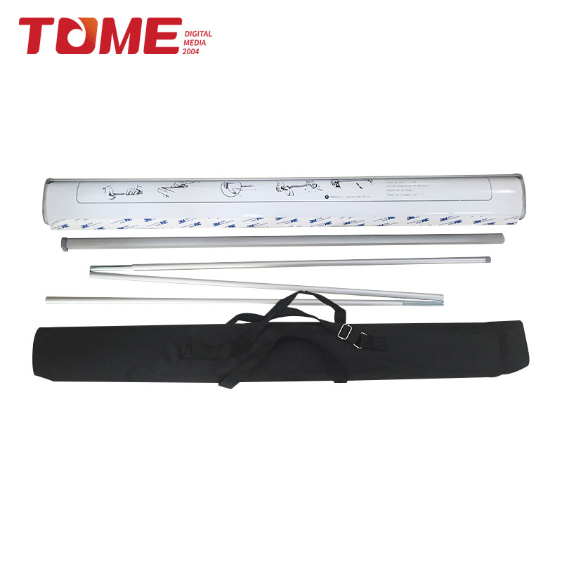 Стенд-баннер в рулоне с печатным дисплеем, выставочный стенд в рулоне со стандартными пластиковыми ножками