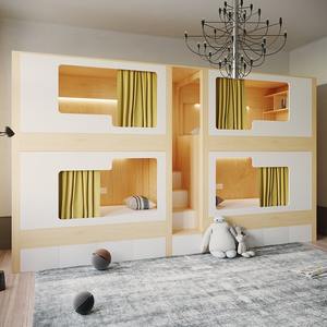 Bilido Заводская космическая капсула гостиничная кровать Молодежный хостел квартира кровать деревянная двухъярусная кровать частный отель проживание в доме - Product Image 3