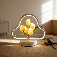 Lampe de nuit LED en forme de nuage, lampe de table décorative en forme de fleur pour chambre à coucher, salon