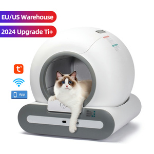 Entrepôt d'Allemagne Boîte à litière pour chat autonettoyante intelligente Toilette automatique pour chat avec capteur anti-pincement avec APP - Product Image 1