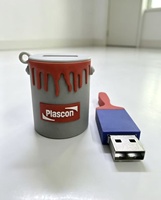 Clé USB en forme de pinceau avec pinceau et pot inclus, forme personnalisée