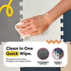 Tapete de juego de espuma EVA para bebés, libre de BPA, 16 piezas entrelazadas, tapete de gateo para bebés - Product Image 4