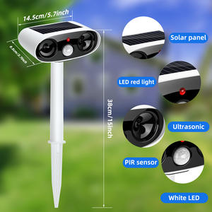 N27 2025 Répulsif solaire pour oiseaux à LED pour jardin extérieur, répulsif ultrasonique pour rongeurs. - Product Image 2