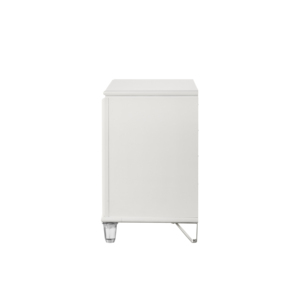 Pearl White 2-Drawer Nightstand With Acrylic Crystal Legs <b>Storage</b> Drawer Bedroom Furniture - Product Image 4