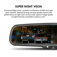 Atenuación automática 1080p Car Black Box Video Dash Cam Monitor de espejo de grabación antideslumbrante para Hyundai