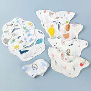 Custom Ruffled Infant Bibs 100% Safe Cotton <b>Baby</b> Bibs Bandana Newborn <b>Baby</b> Feeding Bib for Teething and Drooling - Product Image 4