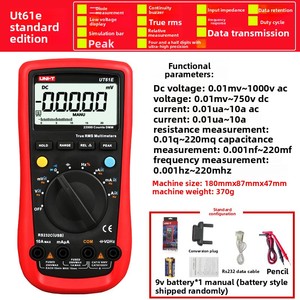 UT61E+ Multímetro Profesional True RMS de 6000 Contenedores con Rango Automático, NCV, Voltímetro, Amperímetro y Ohmímetro para Electricistas - Product Image 3