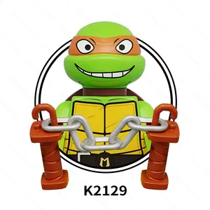 Bausteine KDL817 Big Eyed Ninj Turtles Leo Raph Mikey Don Amerikanischer Anime Comic Mini Bildungs plastik für Kinder Geschenks pielzeug