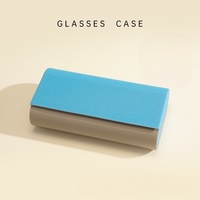 Étui à lunettes rectangulaire en PU double couche, tendance