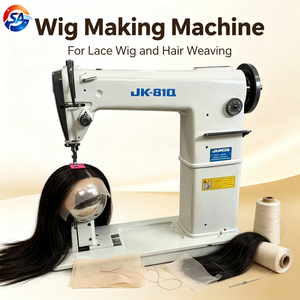 Machine à coudre industrielle JK-810 pour la fabrication de perruques, avec dispositif cylindrique pour casquettes de baseball et têtes de poupées - Product Image 3