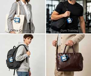 Mini Bolso Tote Transparente Resistente al Agua con Llavero y Estampado Personalizado, Adorno Decorativo para Mochila Diaria, Regalo para Fiestas - Product Image 5