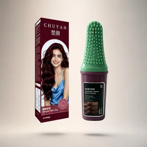 Tinte de Cabello Profesional al por Mayor, Color Borgoña, Larga Duración, Permanente, para Salón de Belleza, Personalizable OEM - Product Image 1