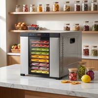 Déshydrateur alimentaire électrique professionnel 10 plateaux tout en acier inoxydable - 1100W, contrôle tactile intelligent, écologique, pour viande séchée et fruits