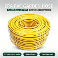 Tuyau d'arrosage de jardin ERA en PVC 50M, 3 couches tressées, anti-UV, flexible