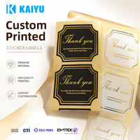 KAIYU 15-Jährige Fabrik: Luxuriöse Heißprägung mit Metallic-Goldfolie, UV-Beschichtung, Individuelle Form-Aufkleber, Premium-Veredelung