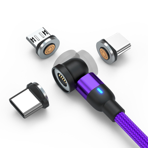 Cargador magnético giratorio en stock al por mayor, cable de carga rápida 3 en 1 en forma de L y cable de datos USB recto 3A para Android tipo <span class=keywords><strong>C</strong></span> - Product Image 6