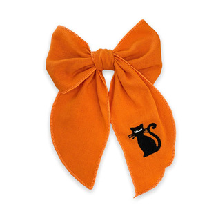 Fiocchi da Marinaio in Lino Ricamati Personalizzati per Halloween, Fiocchi Autunnali con Clip per Ragazze e Donne - Product Image 3