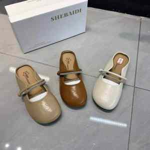 Scarpe Basse da Donna in Pelle di Pecora, Stile Mary Jane, Casual, Punta Quadrata, Vera Pelle, Autunnali, Antiscivolo, Comode - Product Image 3
