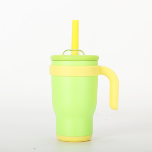 Taza térmica de acero inoxidable con asa de 14 oz para niños y estudiantes, mantiene el agua fría y caliente. - Product Image 5
