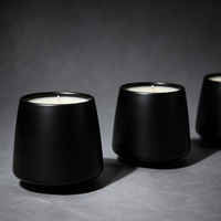 Bougies parfumées en pot en céramique avec étiquette personnalisée en cire naturelle biologique pour chambre à coucher et emballage cadeau