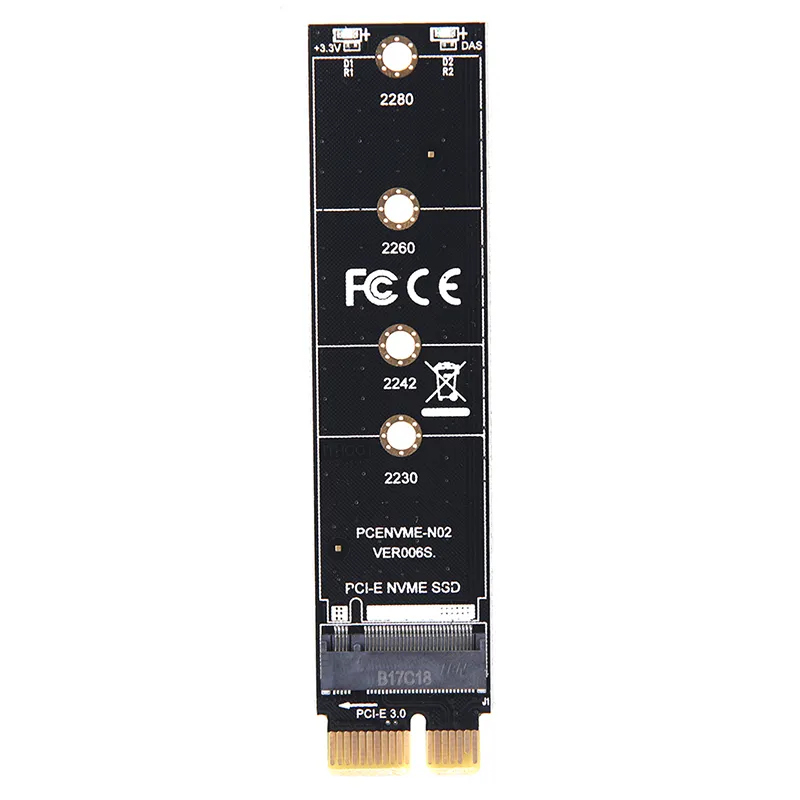 משלוח ספינה PCIE כדי M2 מתאם NVMe SSD M2 PCIE X1 גיוס PCI-E PCI Express M מפתח מחבר תומך 2230 2242 2260 2280 M.2 SSD