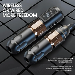 Máquina de Tatuar Inalámbrica con Motor sin Núcleo de 1800mAh, 2.2-4.2mm, 6 Ajustes de Carrera - Product Image 3