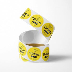 Personalized Product Private Custom Round Stickers Vinyl Paper Adhesive <b>Waterproof</b> Sticker <b>Label</b> Printing logo Sticker Roll - Product Image 2