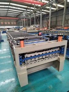 Máy làm ngói lợp hai lớp Trung Quốc, máy tạo hình kim loại cho tấm lợp IBR, máy ép và tạo hình cuộn - Product Image 5