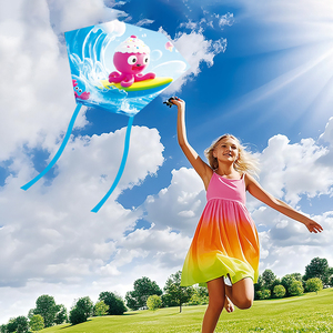 Yuanfei <span class=keywords><strong>Cerf</strong></span>-<span class=keywords><strong>volant</strong></span> de poche mini en polyester souple, personnalisé, portable, sans armature, à motif de dessin animé pour enfants, à partir de 5 ans - Product Image 3