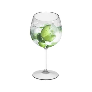 Bicchieri da Gin Balloon Trasparenti 580cc Modello Venezia a Righe Infrangibili Riutilizzabili per Cocktail - Product Image 4