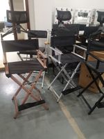 Chaise de maquillage portable, chaise de réalisateur pour maquilleur, siège haut, chaise pliante légère en aluminium