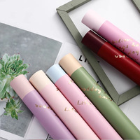 Papier coréen lettre d'amour élégante estampage à chaud imprimé papier d'emballage de fleurs étanche pour fleuriste emballage