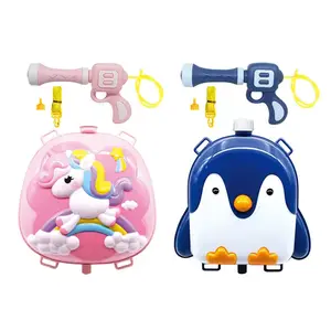 Low Price Penguin Plastic Gun Cute Cartoon Toy Backpack Kids Water Pistol For Sale