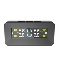 solaire universel Tpms système d'alarme de pression des pneus de voiture 4 capteurs externes sans fil alerte en temps réel