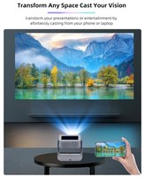 Nuevo Mini Proyector C3 con Pantalla Táctil, Control Táctil de Pantalla Dual, 300 ANSI Nativos 720P, Android WiFi 6, Cine en Casa Portátil