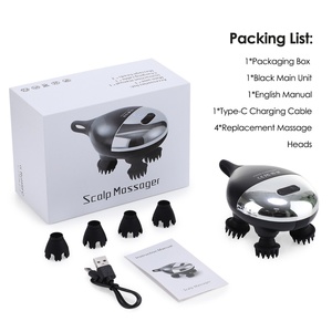 Masseur de tête vibrant pour usage domestique, masseur électrique du cuir chevelu, thérapie par lumière rouge, masseur de tête - Product Image 1