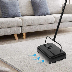 <span class=keywords><strong>Balai</strong></span> manuel à pousser pour tapis et moquettes, nettoyeur de sols pour la maison et le bureau, élimine poussière, débris et papier, avec brosse - Product Image 6