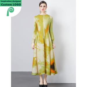 9413-118-966 <span class=keywords><strong>Abiti</strong></span> Lunghi <span class=keywords><strong>Eleganti</strong></span> da Donna su Misura, Ispirazione Vintage, Produzione OEM all'Ingrosso - Product Image 2