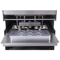 Machine de scellage semi-automatique électrique Alu SX-6 pour capsules en aluminium avec plateau à 6 compartiments pour l'emballage alimentaire